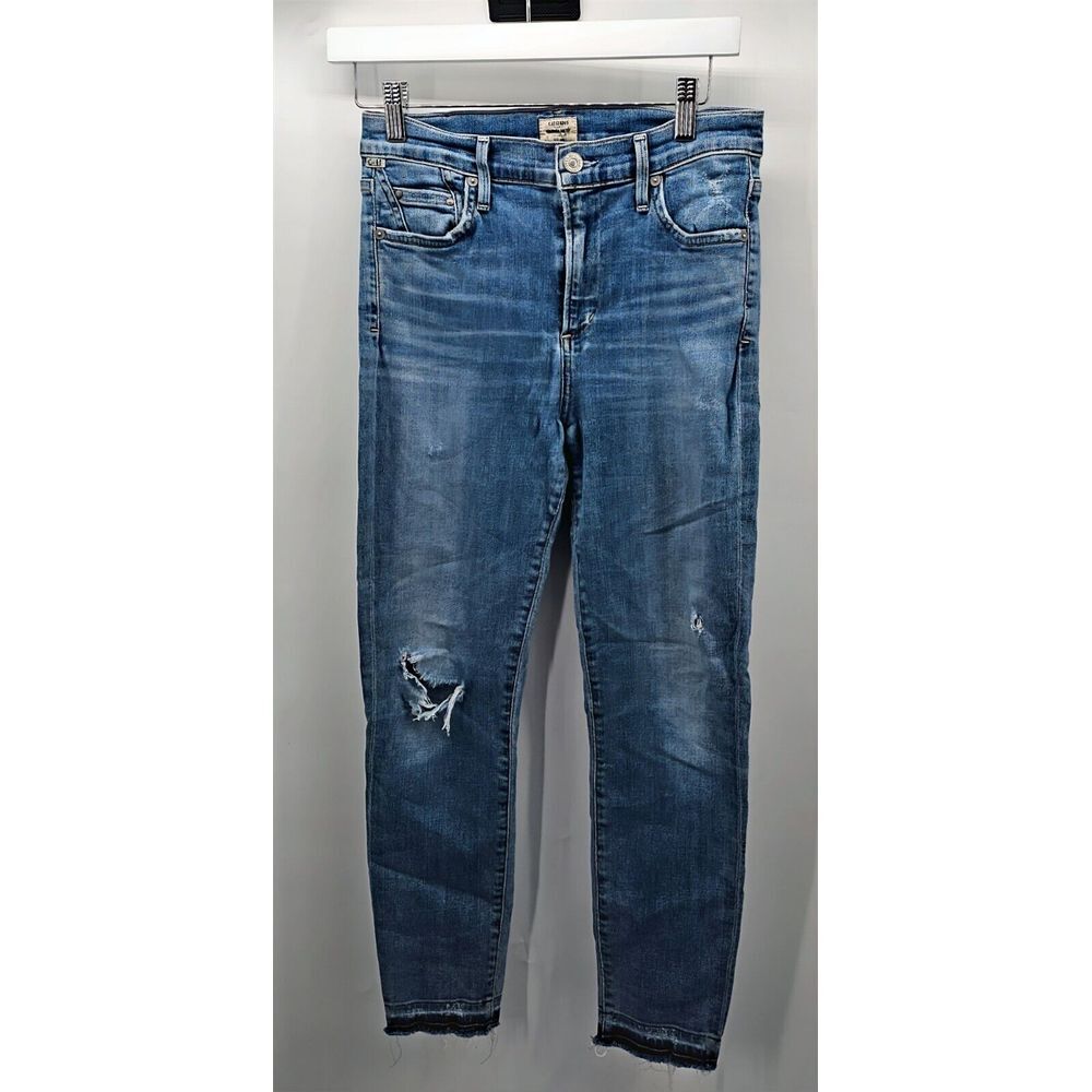 Citizens of Humanity Rocket High Rise‎ Skinny Jeans Distressed Women's Size 28 - Picture 2 of 15